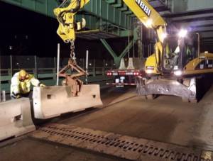  construction equipment used at Tobin Bridge - J.F.White